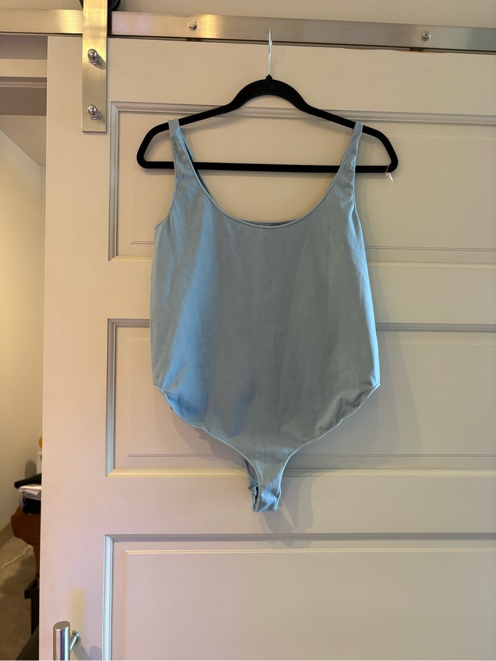 Light Blue Skims Scoop Neck Bodysuit